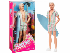  Barbie Signature The Movie - panenka Ken s pruhovaným plážovým oblečkem v pastelově růžové a zelené, minipanenka