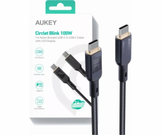 CB-MCC102 nylon USB C - USB C kábel | LED | 1,8 m | 5A | ...