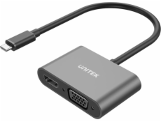 Unitek AV adaptér Unitek USB-C na HDMI 4K a VGA FullHD adaptér