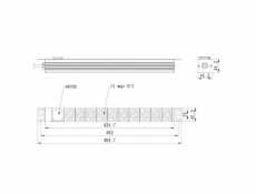  Rack napájecí lišta PDU 10xC13 1U 16A C19 2m