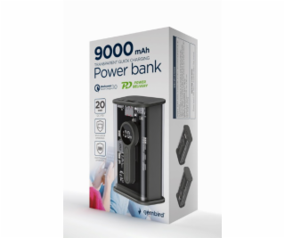  PowerBank Transparent 9000 mAh QC3.0 Black