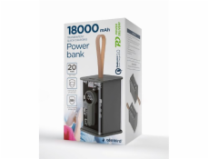 Powerbanka Gembird PowerBank Transparent 18000mAh QC3.0 Black