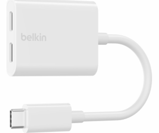  Duální USB-C Audio + Charge adaptér Rockstar bílý