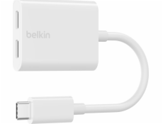  Duální USB-C Audio + Charge adaptér Rockstar bílý