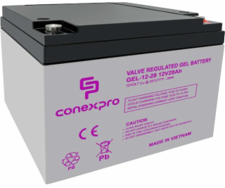 Baterie Conexpro GEL-12-28 GEL, 12V/28Ah, T12-M5, Deep Cy...