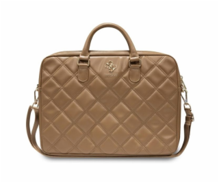 Guess PU Quilted 4G Metal Logo Computer Bag 15/16  Brown ...