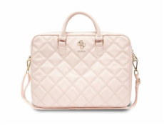 Guess PU Quilted 4G Metal Logo Computer Bag 15/16  Pink Nové