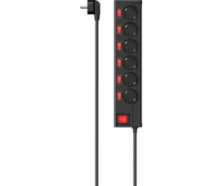 Hama Multiple Socket 6-fold blck individually switchable ...