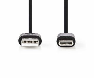 NEDIS kabel USB 2.0/ zástrčka USB-C - zástrčka USB-A/ čer...