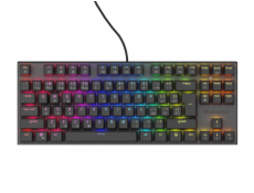 Genesis tichá herní klávesnice THOR 303/TKL/CZ/SK/RGB/Outemu Peach/Drátová USB/CZ-SK layout/Černá