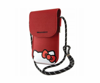 Hello Kitty Leather Hiding Kitty Phone Bag Red Nové