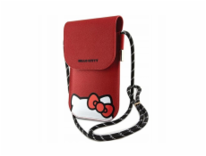 Hello Kitty Leather Hiding Kitty Phone Bag Red Nové