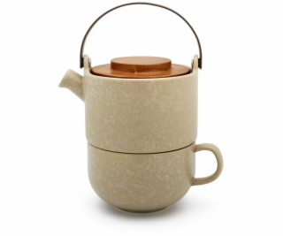 Bredemeijer Tea-for-one Umea beige / Akazienholzdeckel 14...