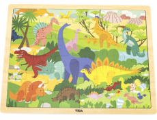 Viga Viga 44584 Puzzle na prvcích 48 PAD - seznámíme se s dinosaury