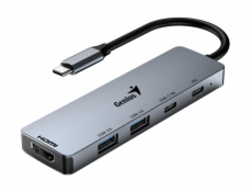 GENIUS hub UH-500/ USB-C/ HDMI/ 2x USB3.0/ USB-C/ 100W PD/ šedý