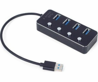 Gembird USB HUB I/O HUB USB3 4PORT/UHB-U3P4P-01 GEMBIRD