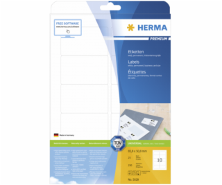 Herma Prem. etikety 83,8x50,8 25 listov DIN A4 250 kusov ...