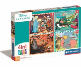 Clementoni Supercolor 4v1 - Disney Classics, Puzzle