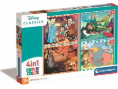 Clementoni Supercolor 4v1 - Disney Classics, Puzzle