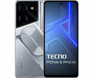 Smartphone Tecno Pova 5 Pro 5G 8/256GB Silver (LH8n 256+8...