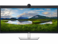 Monitor Dell P3424WEB 34palcový IPS zakřivený WQHD (3440 x 1440)/21:9/HDMI/DP/USB-C/RJ-45/Fotoaparát/Reproduktory/Mikrofon/3Y