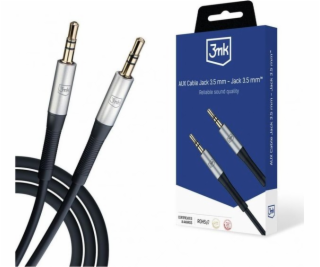 3mk audio kabel 3,5 mm jack - 3,5 mm jack, délka 1 m, černá