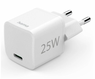 HAMA Eco rychlá USB nabíječka, USB-C PD/QC 25 W, bílá