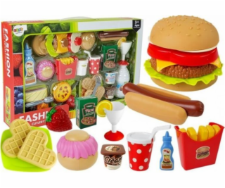 Leantoys Hamburger Set s rychlým jídlem