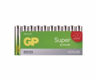 GP alkalická baterie SUPER AAA (LR03) 20pack