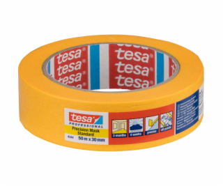 Tesa Masking Tape 50m x 30mm Stand.Prec. yellow 04344