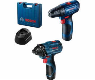 Bosch GSR 120-Li + GDR 120-Li + 2× GBA 12V 2.0Ah + GAL 12...