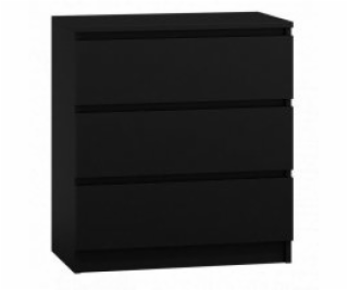 Topeshop M3 CZERŃ chest of drawers