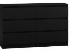 Topeshop M6 120 CZERŃ chest of drawers