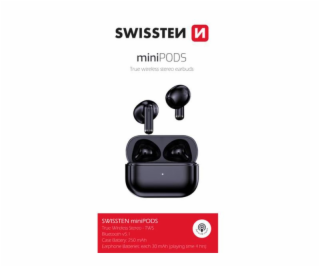 Sluchátka Bluetooth SWISSTEN MINIPODS BLACK 54200100