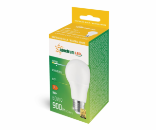 LED žárovka, Spectrum, A60, E27, 9W, 900LM, 840