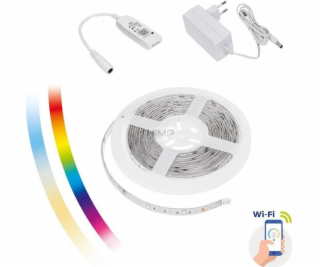 LED pásek WIFI, 17W, 5m, RGBW, s ovladačem a adaptérem