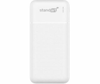 Přenosná nabíječka Standart PB67, 10000 mAh, bílá