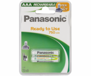 1x2 Panasonic Aku NiMH Micro AAA 750 mAh Ready to Use DECT