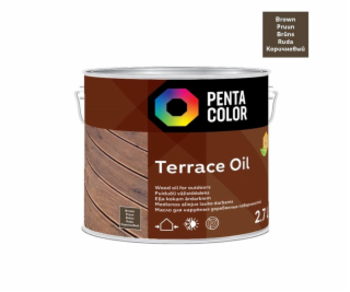 Tungu olej na terasy Pentacolor Terrace Oil, hnědý, 2,7l