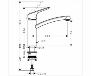 Kuchyňská baterie Hansgrohe Logis 718320