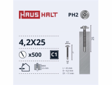 Samořezné šrouby Haushalt, DIN 14566, 4,2 x 25 mm, 500 ks.