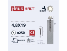 SAVISR 4,8X19 MET+EPDM RAL9010 (250-12)