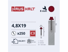 SAVISR 4,8X19 MET+EPDM RAL3011 (250-12)