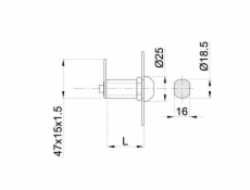 Zámek IBFM DIY 150, chrom, 16 mm