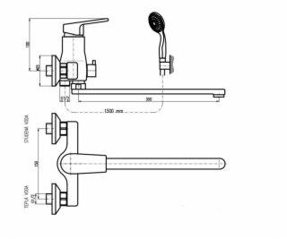 Koupelnová baterie Domoletti Colorado DCO153,5/1CMAT, černá