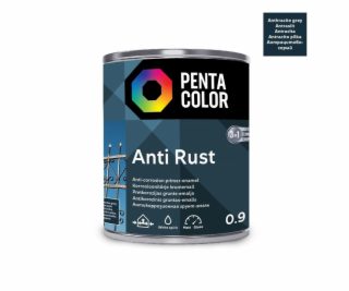 Antikorozní barva ANTI-RUST, 0,9 l, barva antracit