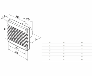 Výsuvný ventilátor HAUSHALT MA 100