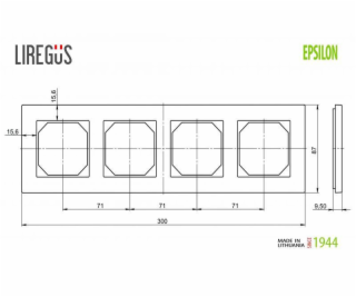 Čtyřmístná židle LIREGUS EPSILON, barva bílá