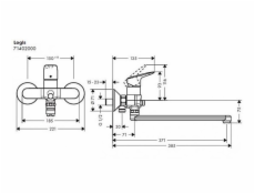 Koupelnová baterie Hansgrohe Logis 71402000