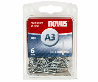 NOVUS Rivets A 3 X 6 ALU 70pc